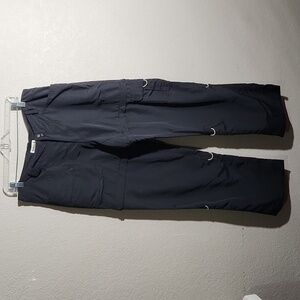 Magellan womens cargo pants zip off convertible pants to shorts size 10 black
